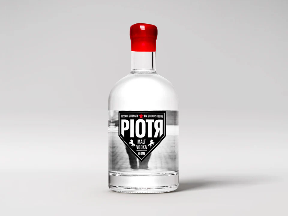 Tin Shed Distilling Piotr Australian Malt Vodka Cossack Strength (500ml) Tin Shed Distilling Piotr Australian Malt Vodka Cossack Strength (500ml)