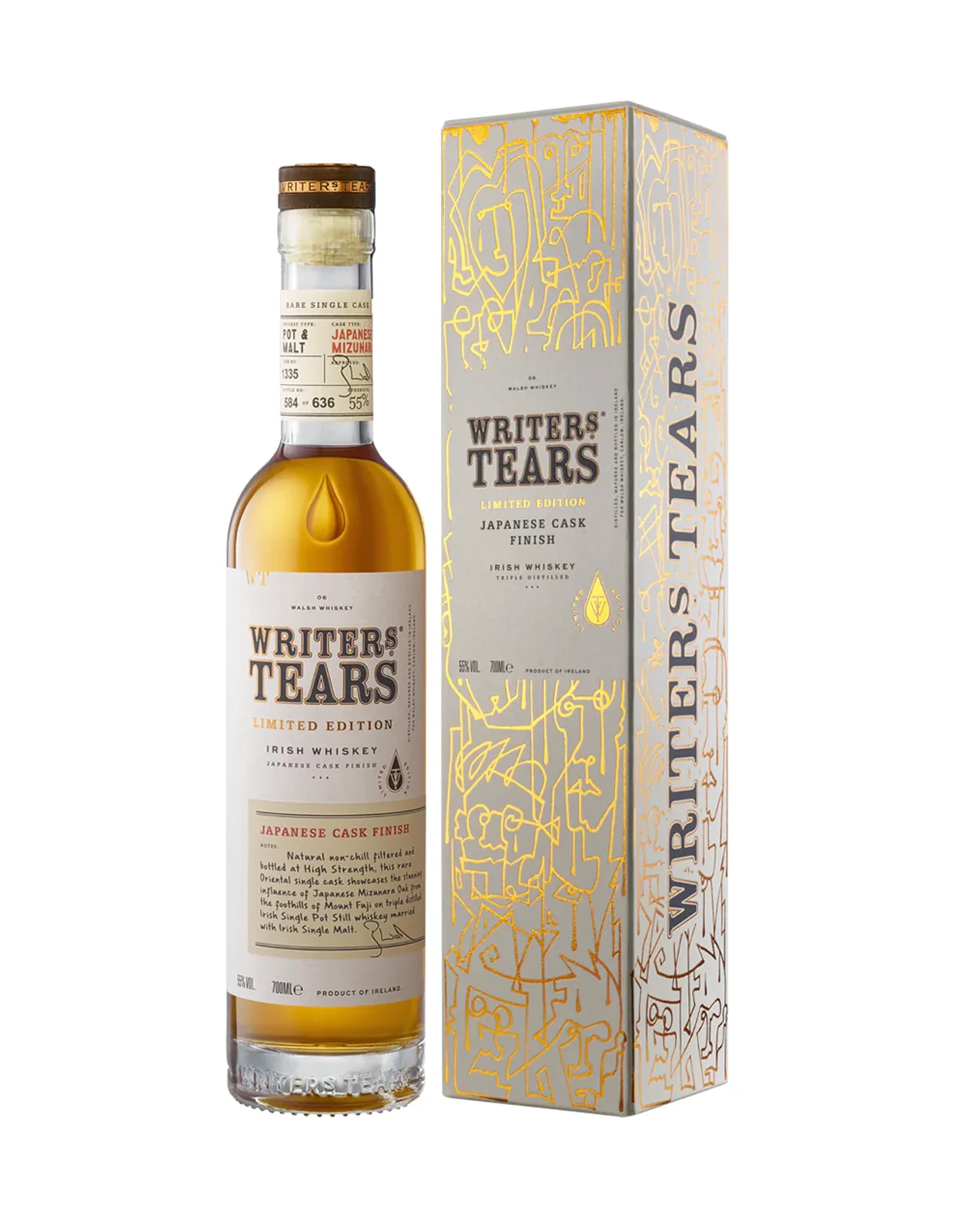 Writers Tears Mizunara Cask Finish Single Cask Irish Whiskey 700ml Writers Tears Mizanura Cask Finish Single Cask Irish Whiskey